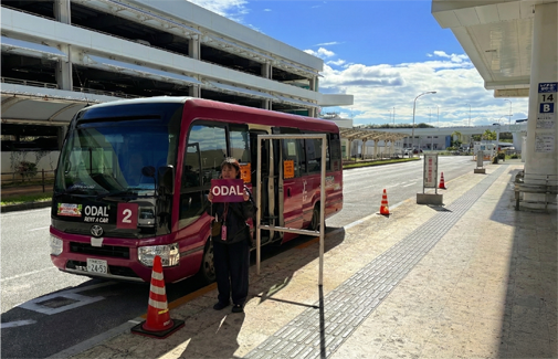 14번 정류장 오달 버스